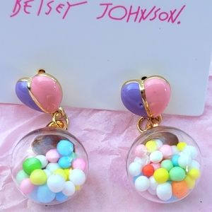 🍭 BETSEY JOHNSON Gumball Machine Earrings Adorable!